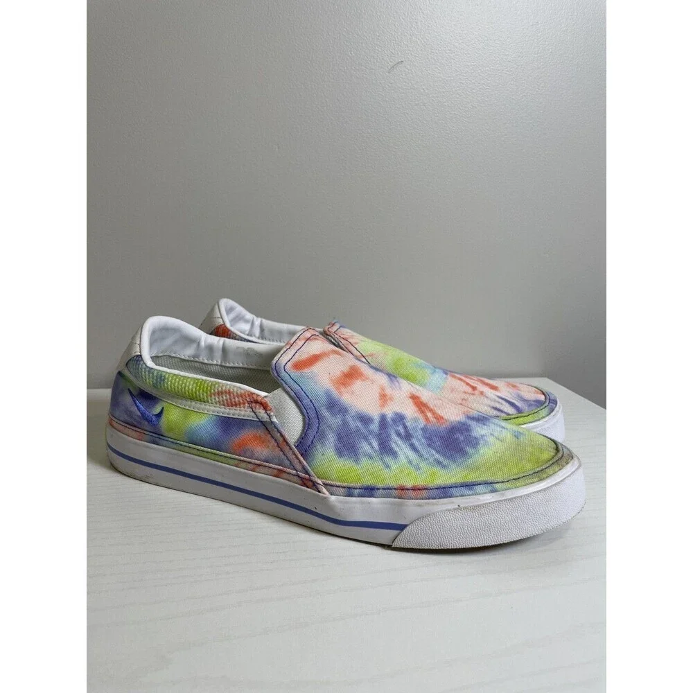 Nike Women's Size 11 Court Legacy CZ1752-900 Multicolor Tie Dye Slip On Sneakers